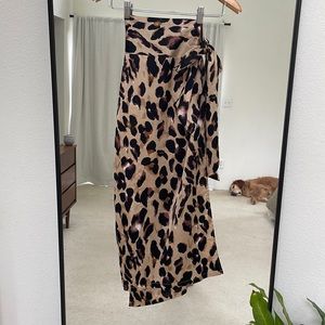 Leopard wrap skirt